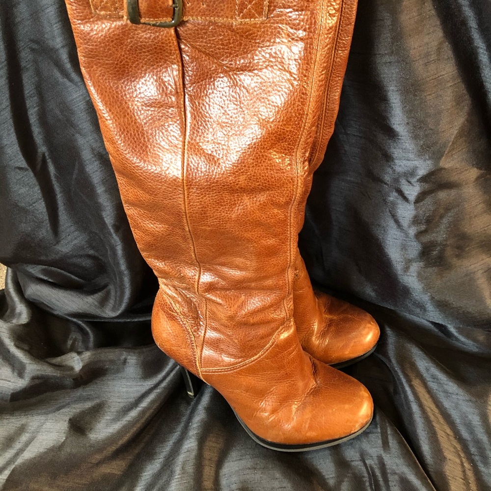 Cathy Jean brown leather boots